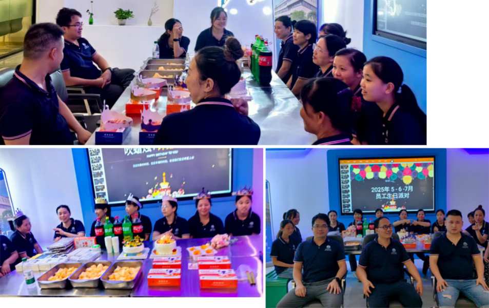 our factory have Five employees birthday are one day, Happy birthday to the Five employees!